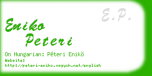 eniko peteri business card