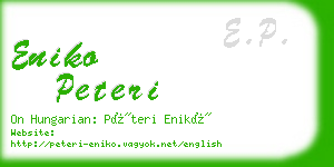 eniko peteri business card